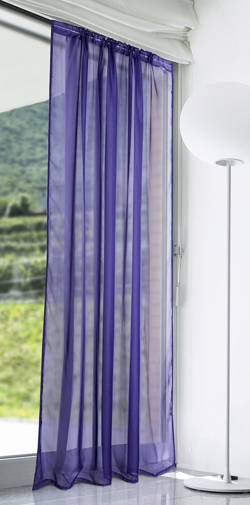 'Lucy' Aubergine Slot Top Voile Panel