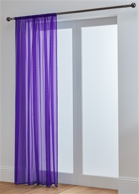 'Lucy' Aubergine Slot Top Voile Panel