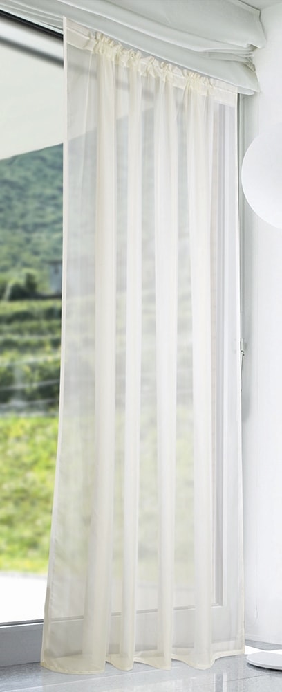 'Lucy' Cream Slot Top Voile Panel