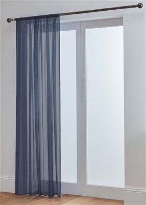 'Lucy' Dark Grey Slot Top Voile Panel