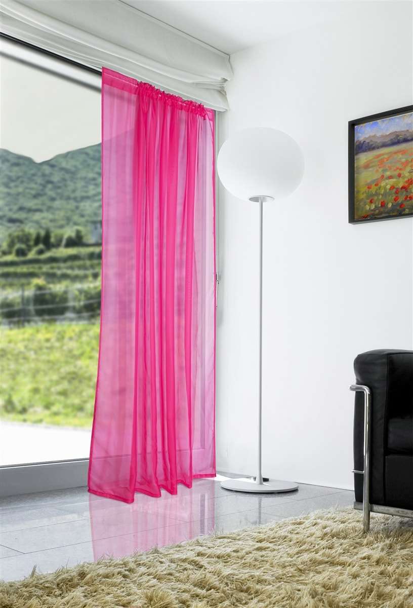 'Lucy' Fuchsia Slot Top Voile Panel