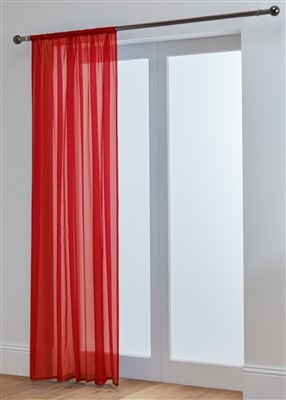'Lucy' Red Slot Top Voile Panel