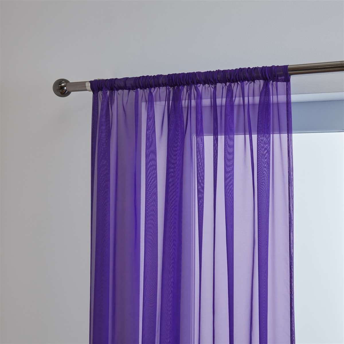 'Lucy Pair' Aubergine Slot Top Voile Panels