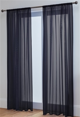 'Lucy Pair' Black Slot Top Voile Panels