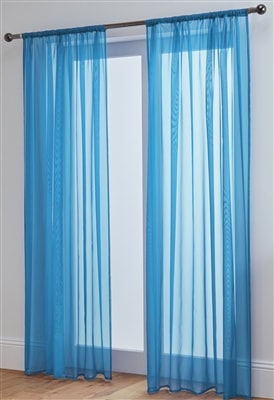 'Lucy Pair' Blue Slot Top Voile Panels