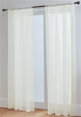 'Lucy Pair' Cream Slot Top Voile Panels