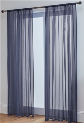 'Lucy Pair' Dark Grey Slot Top Voile Panels