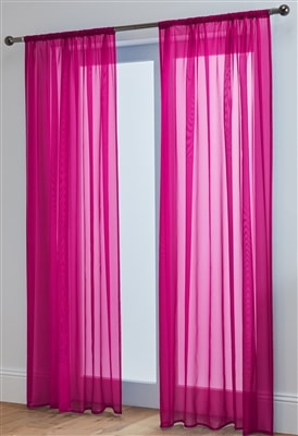 'Lucy Pair' Fuchsia Slot Top Voile Panels
