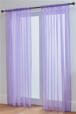 'Lucy Pair' Lilac Slot Top Voile Panels