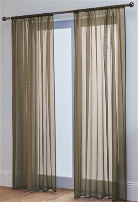 'Lucy Pair' Mocha Slot Top Voile Panels