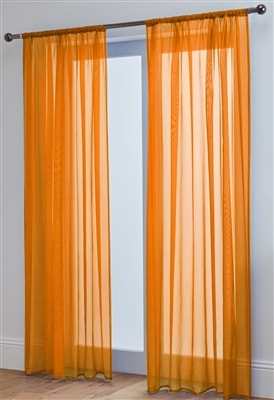'Lucy Pair' Orange Slot Top Voile Panels