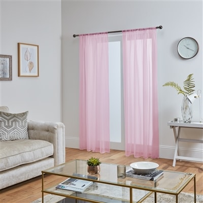 'Lucy Pair' Pink Slot Top Voile Panels