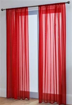 'Lucy Pair' Red Slot Top Voile Panels