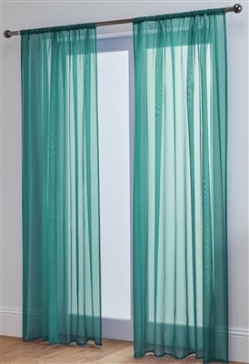 'Lucy Pair' Teal Slot Top Voile Panels
