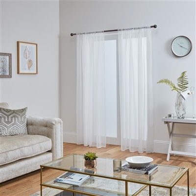 'Lucy Pair' White Slot Top Voile Panels