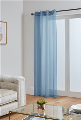'Lucy' Blue Eyelet Ring Top Voile Panel