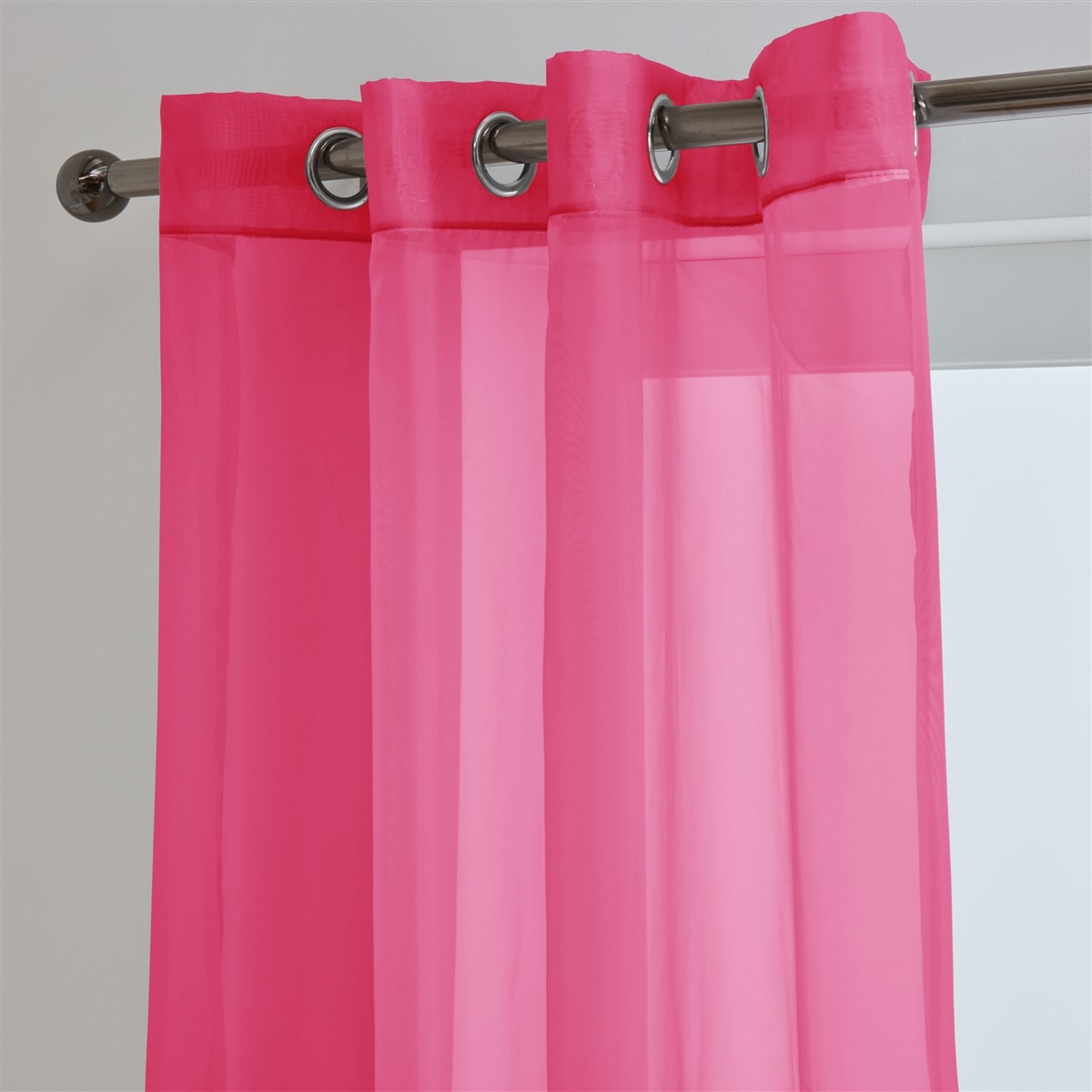 'Lucy' Fuchsia Eyelet Ring Top Voile Panel