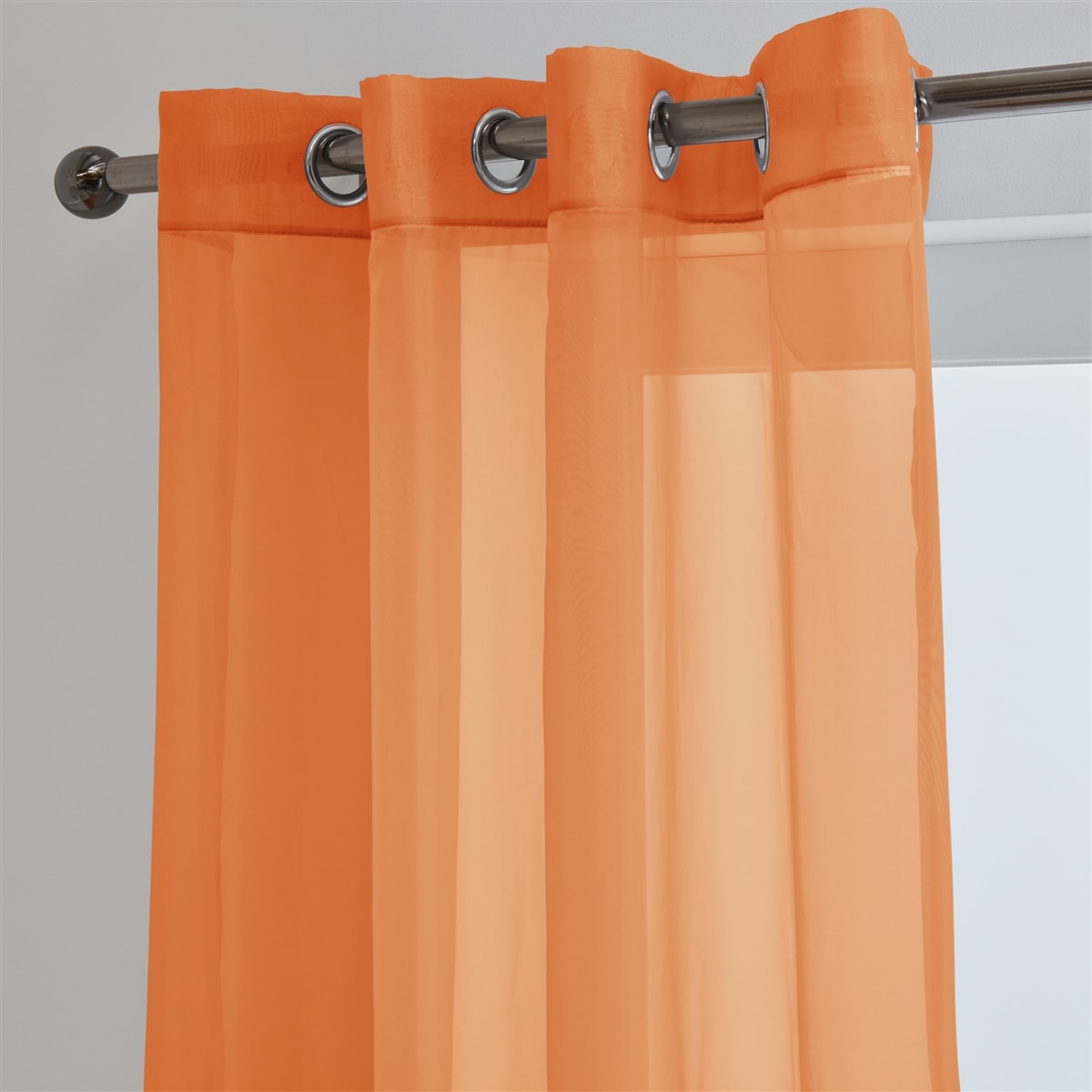 'Lucy' Orange Eyelet Ring Top Voile Panel