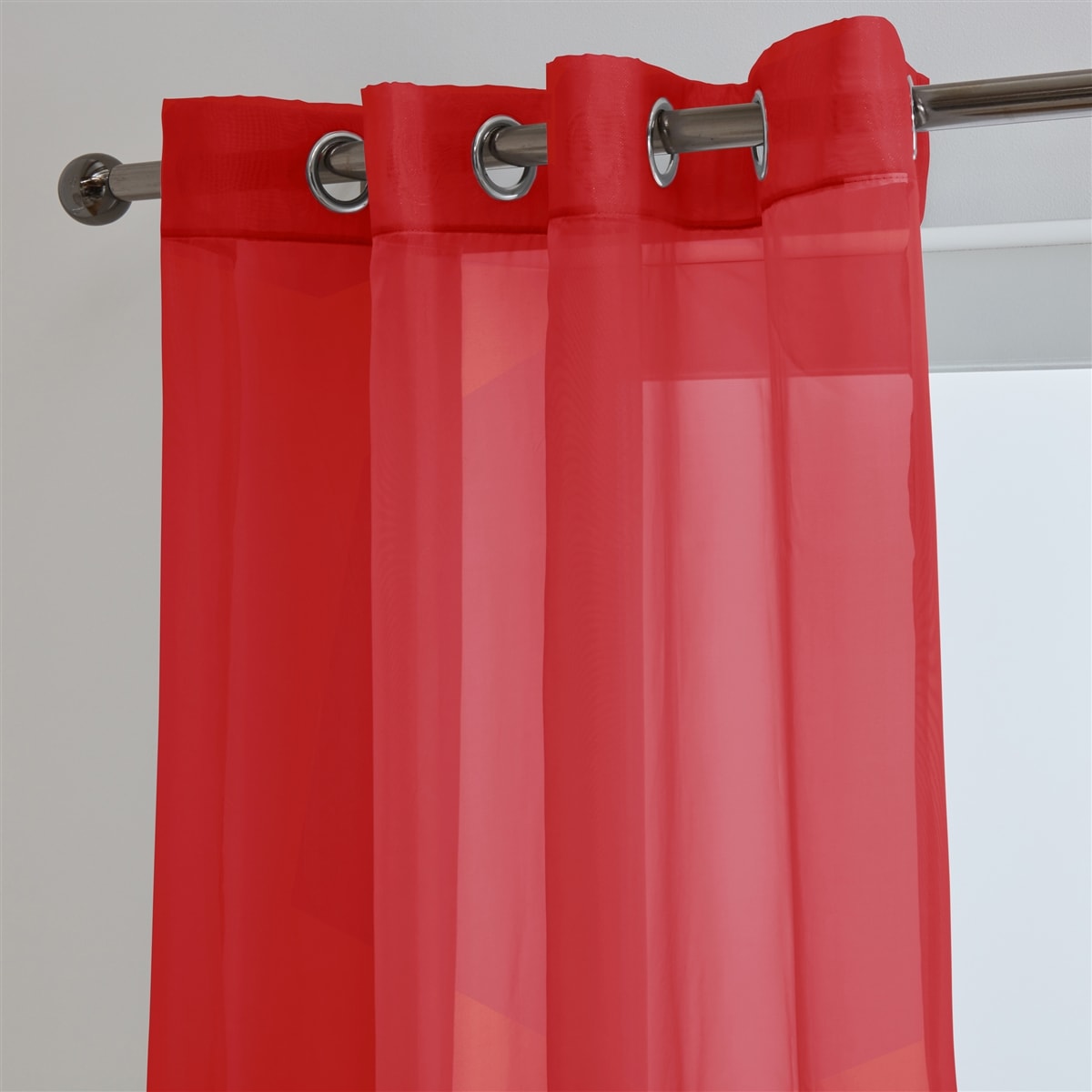 'Lucy Pair' Red Eyelet Ring Top Voile Panel