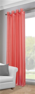 'Lucy' Pastel Red Eyelet Ring Top Voile Panel