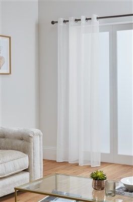 'Lucy' White Eyelet Ring Top Voile Panel