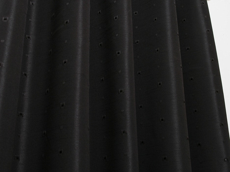 Mayfair Eyelet Lined Curtains (Black)