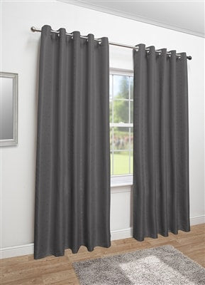 Mayfair Eyelet Lined Curtains (Grey)