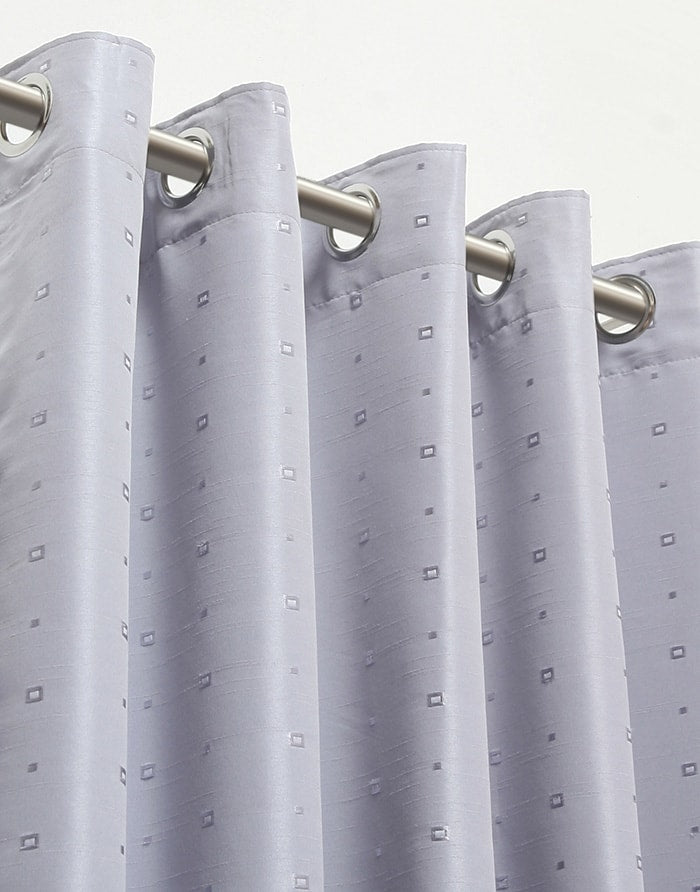 Mayfair Eyelet Lined Curtains (Silver)