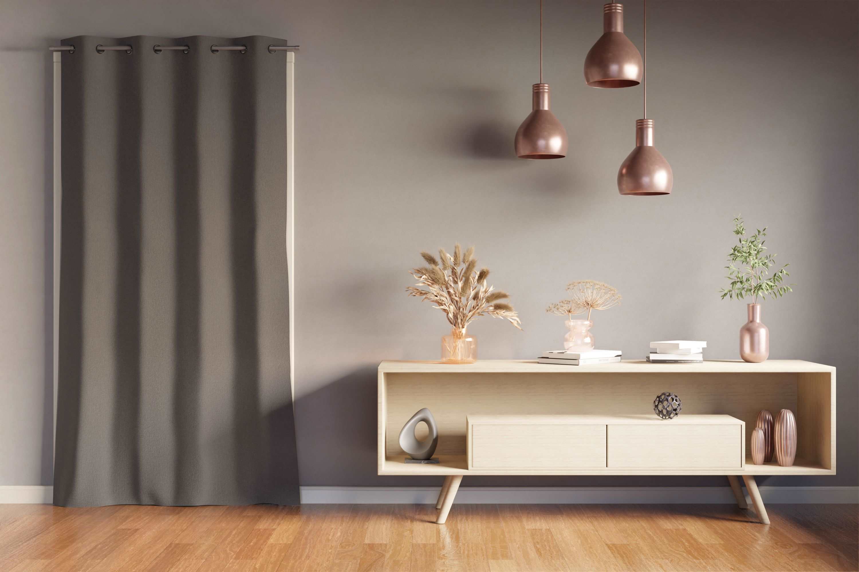 Extendable (No Drilling) Door Curtain Pole 70cm - 120cm (Black)