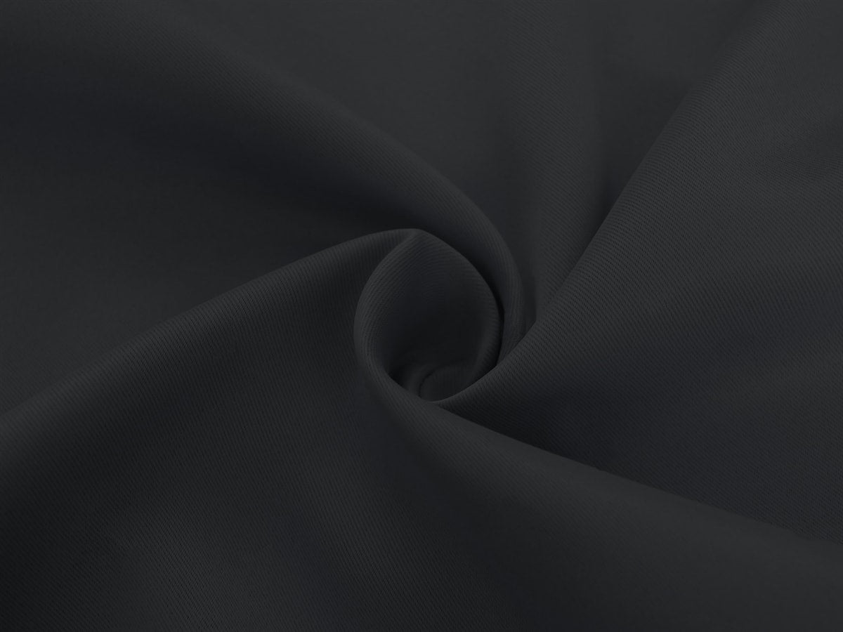 Thermal Blackout Ready Made Eyelet Curtains + Tie Backs (Black)