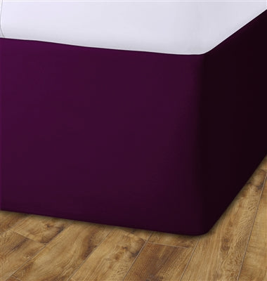 Elasticated Divan Bed Valance (Aubergine)