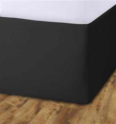 Elasticated Divan Bed Valance (Black)