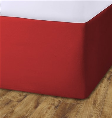 Elasticated Divan Bed Valance (Red)