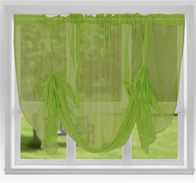 'Voile Tie Blind' Lime 48" Drop