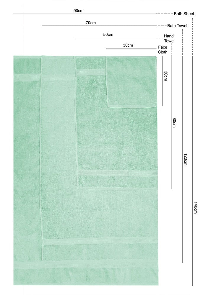 100% Egyptian Cotton Bath Towels 600 GSM (Aqua)