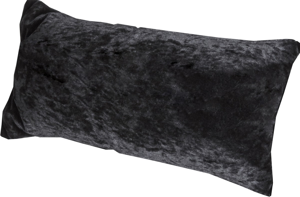 Crushed Velvet Fully Lined Ready Made Eyelet Curtains (Black)