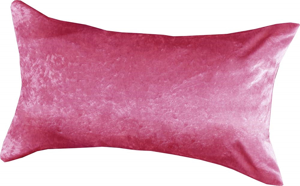 Crushed Velvet Fully Lined Ready Made Eyelet Curtains (Pink)