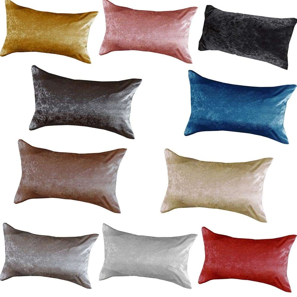 Crushed Velvet Cushion Covers 12 x 20