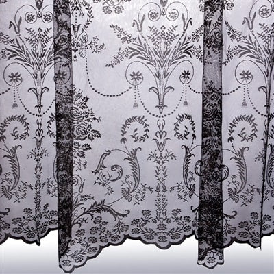 Victoria Lace Curtains (Black)