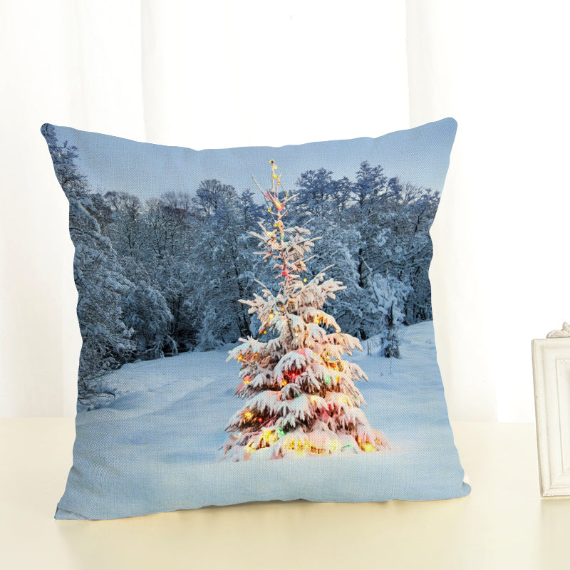Christmas Cushion Covers Linen Effect 18" x 18" (45cm x 45cm)