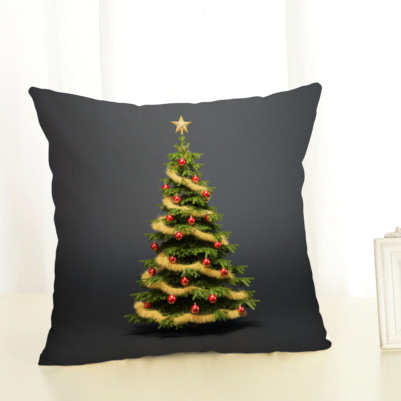 Christmas Cushion Covers Linen Effect 18" x 18" (45cm x 45cm)