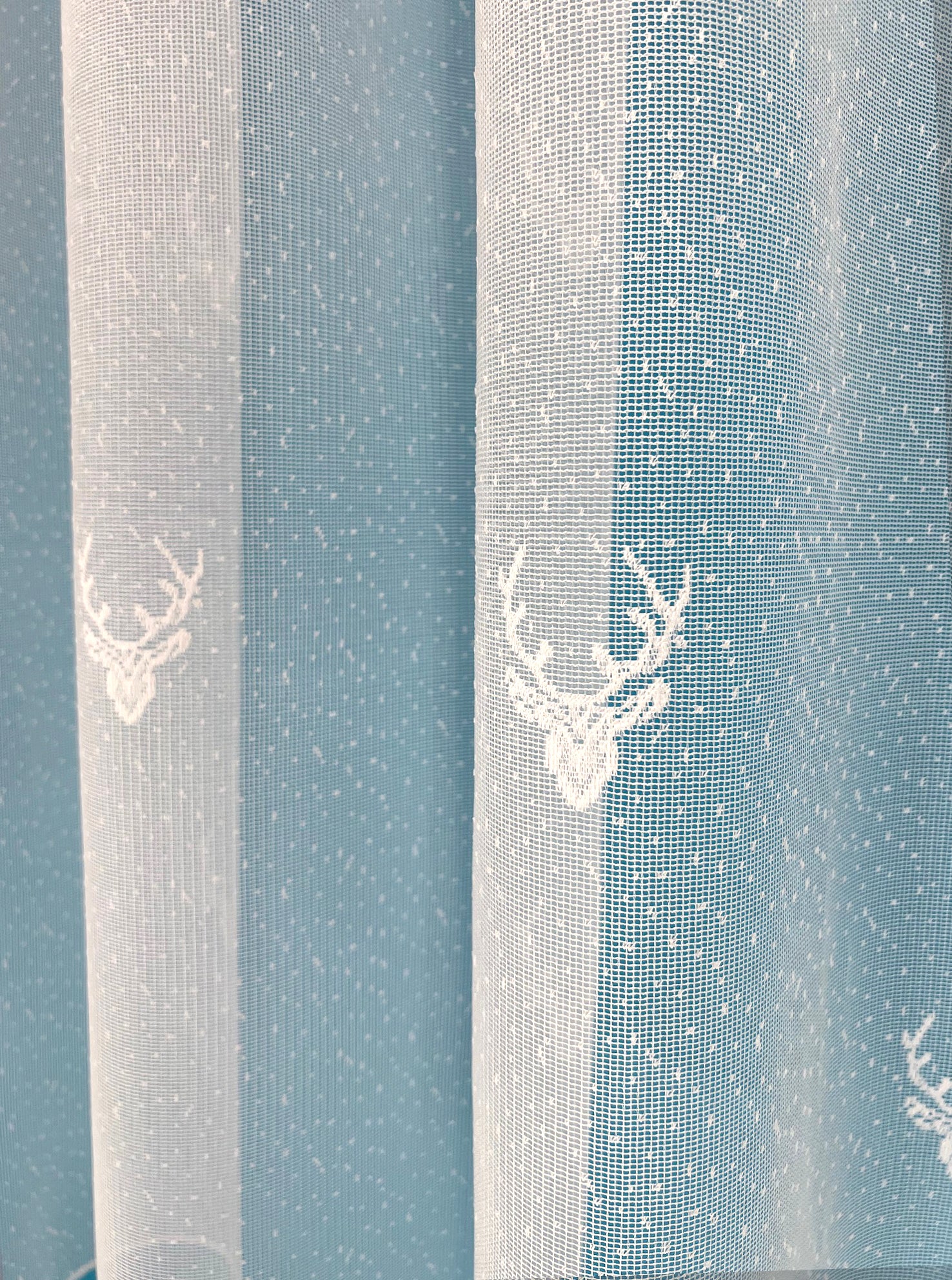 Balmoral Stag Design Net Curtains