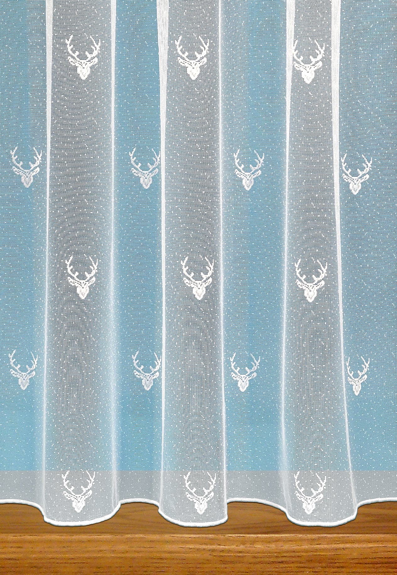 Balmoral Stag Design Net Curtains