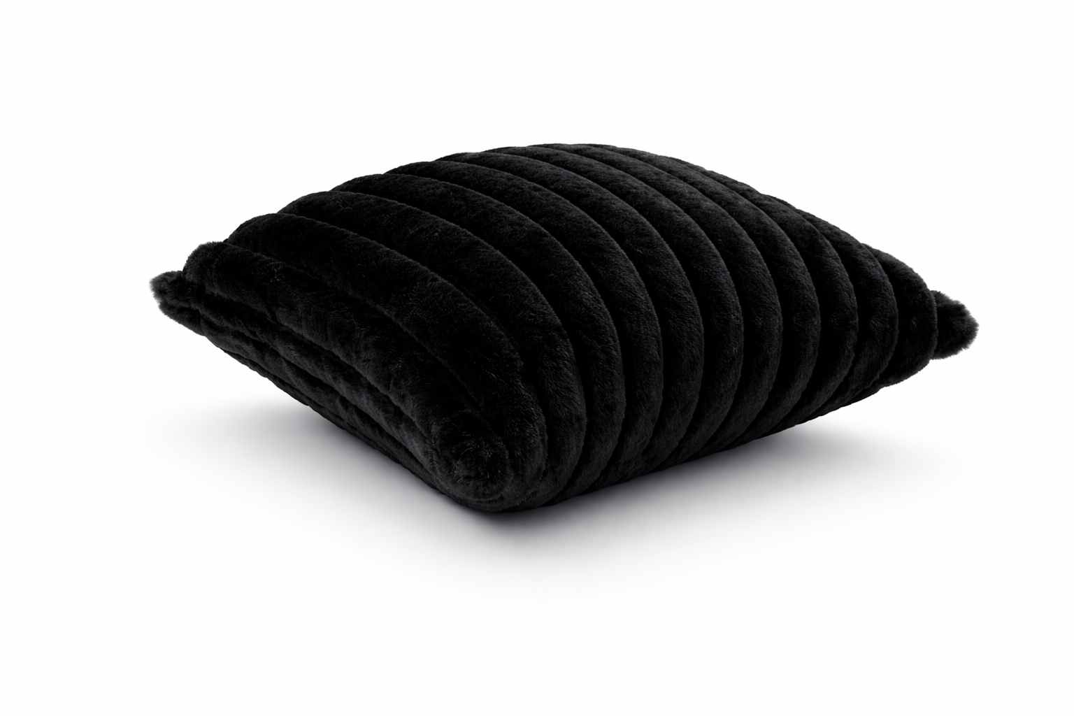 Ribbed Faux Fur Cushion Cover – Soft Plush Decorative Pillow (Multiple Colours and Sizes)