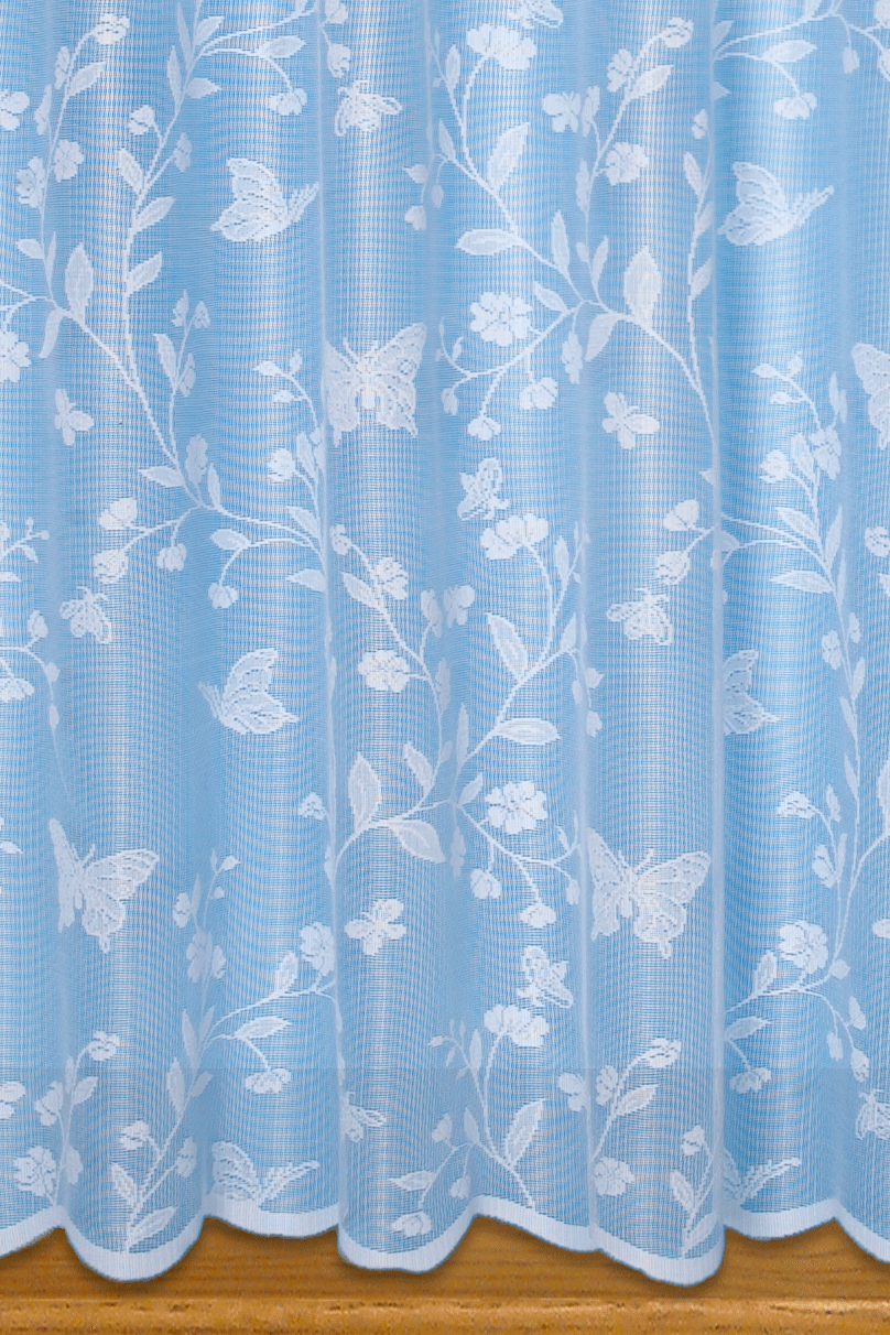 Butterfly Net Curtains (White)