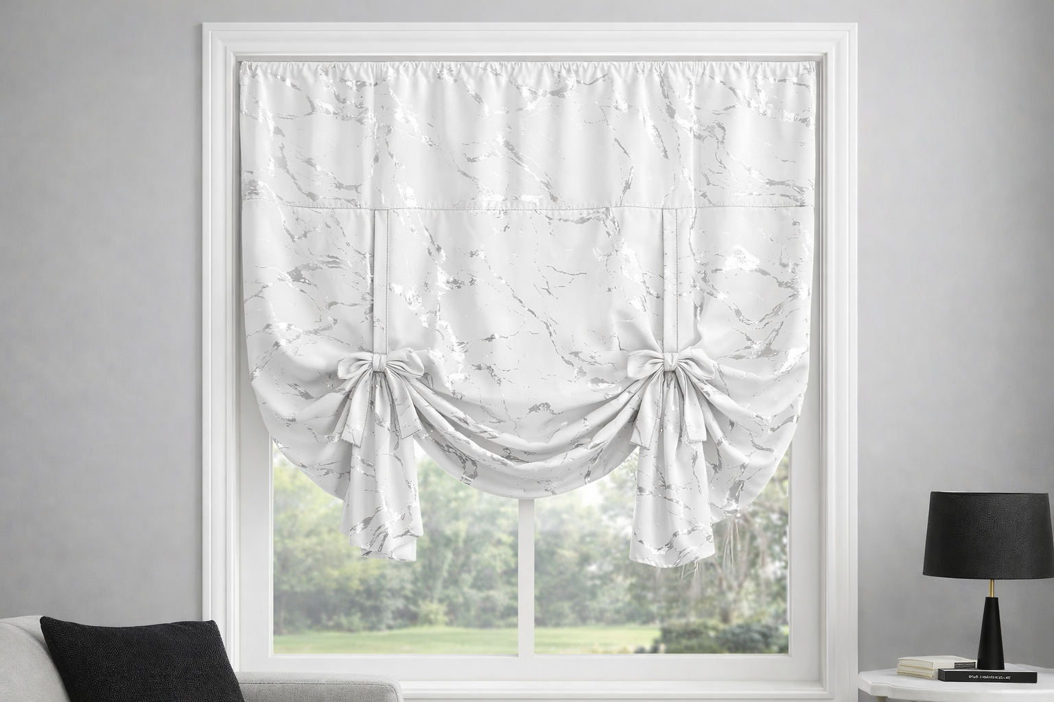 Elyse Thermal Blackout Tie Blinds 52" Wide x 55" Drop