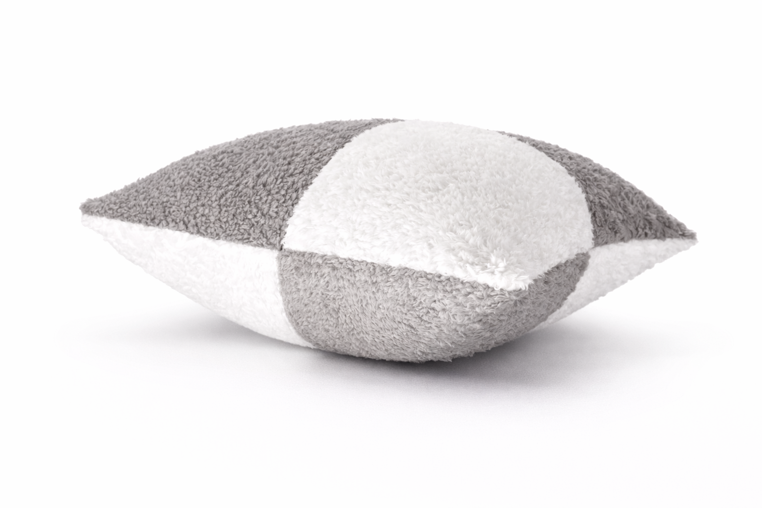 Teddy Fleece Square Check Cushion Covers (Multiple Colours, 45cm x 45cm)