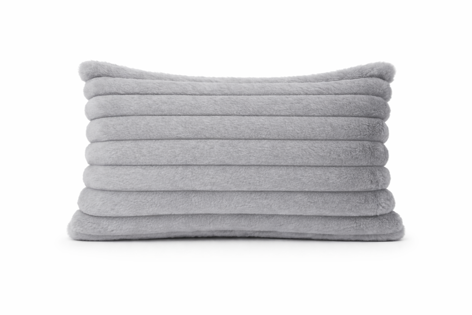 Ribbed Faux Fur Cushion Cover – Soft Plush Decorative Pillow (Multiple Colours and Sizes)