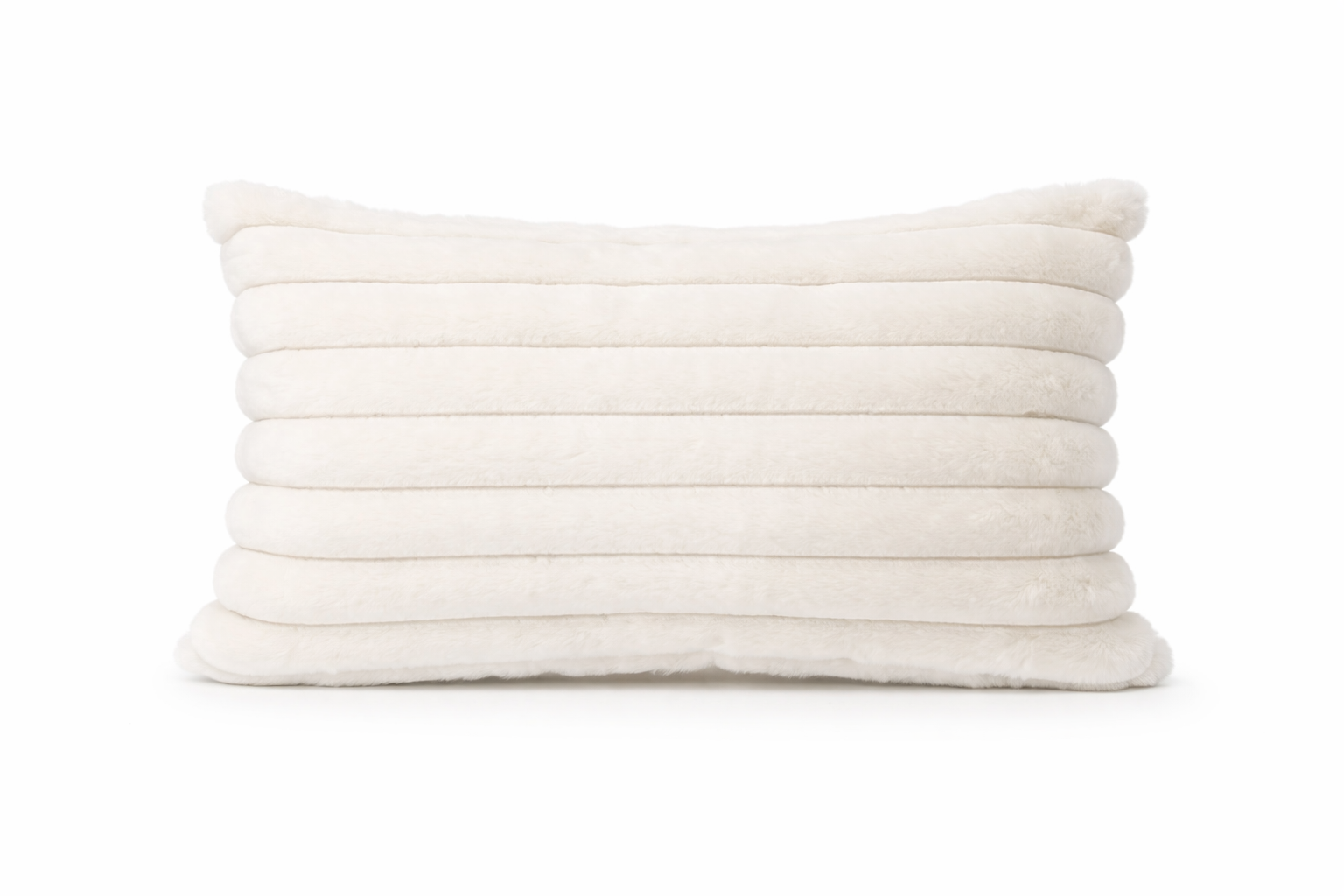 Ribbed Faux Fur Cushion Cover – Soft Plush Decorative Pillow (Multiple Colours and Sizes)
