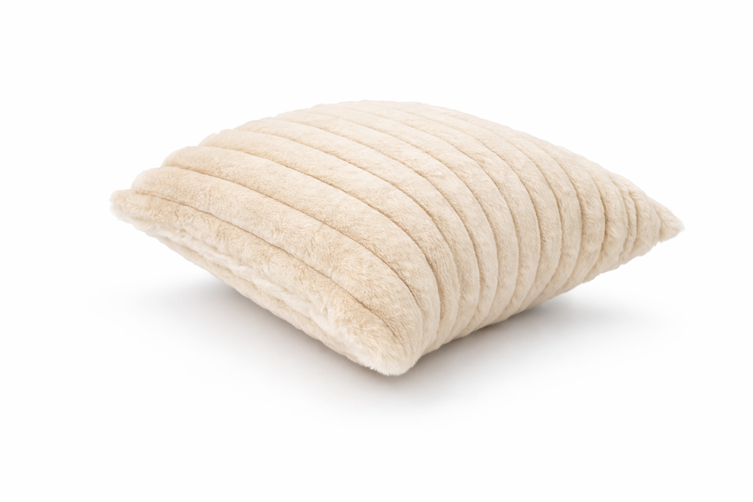 Ribbed Faux Fur Cushion Cover – Soft Plush Decorative Pillow (Multiple Colours and Sizes)